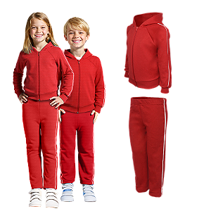 Conjunto Moletom Infantil Vermelho