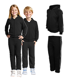 Conjunto Moletom Infantil Preta