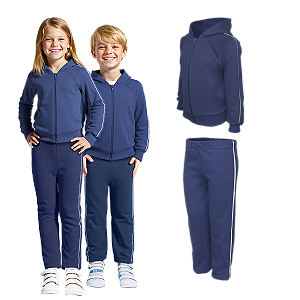 Conjunto Moletom Infantil Azul Marinho