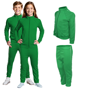 Conjunto Helanca Juvenil Verde Bandeira