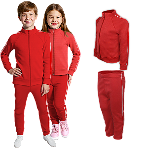Conjunto Helanca Infantil Vermelho