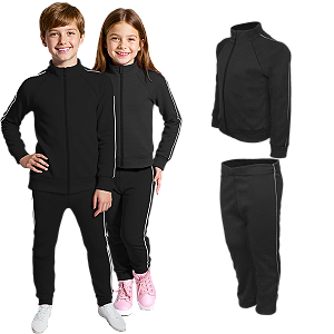 Conjunto Helanca Infantil Preta