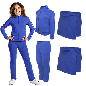 Kit Uniforme Escolar Feminino Infantil Helanca