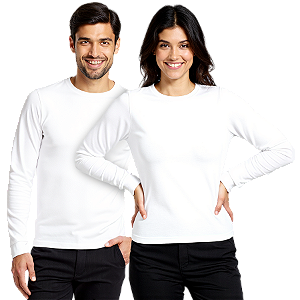 Camiseta Manga Longa Adulto Algodão