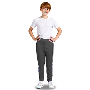 Calça Helanca Infantil Cinza Chumbo