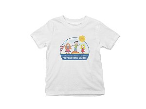 Camiseta Infantil Manga Curta Poliéster Escola EMEI Professora Olga Franco Custódio