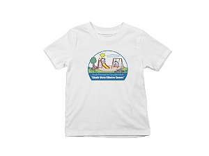 Camiseta Infantil Manga Curta Poliéster Escola EMEI Aladir Maia Ribeiro Gomes