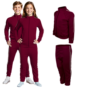 Conjunto Helanca Juvenil Vinho