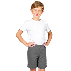 Bermuda Helanca Infantil Cinza Chumbo