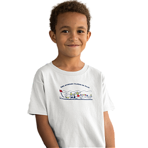 Camiseta Escolar Infantil 100% Poliéster Manga Curta  - EMEI Afonsino Vilhena da Silva