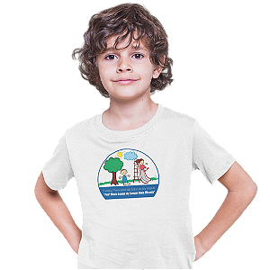 Camiseta Escolar Infantil 100% Poliéster Manga Curta - EMEI Profª Maria Leonor de Campos M. Miranda