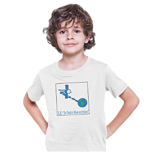 Camiseta Escolar Infantil 100% Poliéster Manga Curta - E.E. Dr. Pedro Mascarenhas