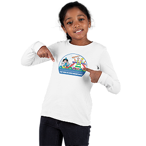 Camiseta Escolar Infantil 100% Poliéster Manga Longa - EMEI Profª Maria da Glória Mariano Santos
