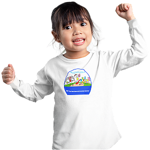 Camiseta Escolar Infantil 100% Poliéster Manga Longa - EMEI Profª Maria Aparecida Savastano Sanchez