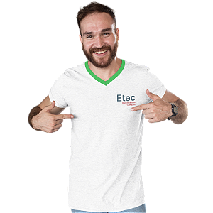 Camiseta Escolar Adulto 100% Poliéster Manga Curta - ETEC