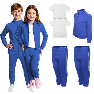 Kit Conjunto de Helanca Roupa Infantil Escolar