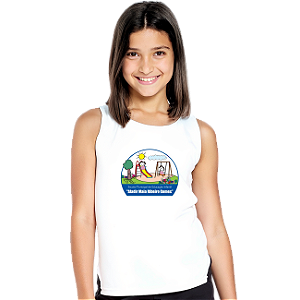 Camiseta Escolar Infantil 100% Poliéster Regata - EMEI Aladir Maia Ribeiro Gomes