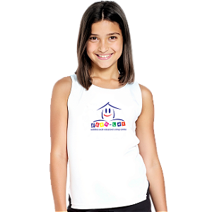 Camiseta Escolar Infantil 100% Poliéster Regata - CECOI Éden Lar