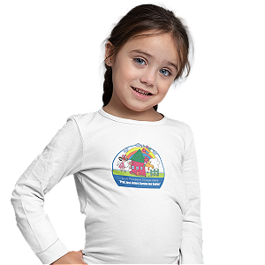 Camiseta Escolar Infantil 100% Poliéster Manga Longa - EMEI Prof. José Antero Cursino dos Santos