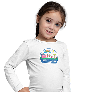 Camiseta Escolar Infantil 100% Poliéster Manga Longa - EMEI Padre José Rubens Franco Bonafé