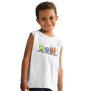 Camiseta Escolar Infantil 100% Poliéster Regata - EMEI Profª Elza Ferreira Rahal