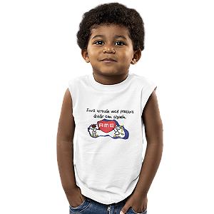 Camiseta Escolar Infantil 100% Poliéster Regata - Creche AME