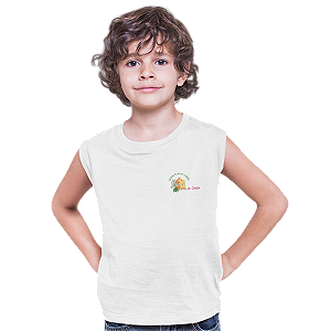 Camiseta Escolar Infantil 100% Poliéster Regata - CEDIN Flávio Lenzi