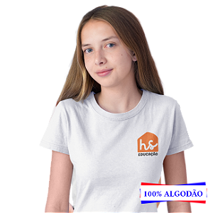 Camiseta Escolar Juvenil 100% Algodão Manga Curta - Família de Trigo