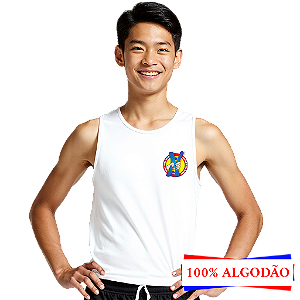 Camiseta Regata Escolar Juvenil 100% ALGODÃO - EMEF Prof. Hélio Walter Bevilacqua
