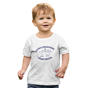 Camiseta Escolar Infantil 100% Poliéster Manga Curta - CEDIN Lauzane Paulista