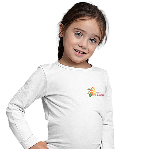 Camiseta Escolar Infantil 100% Poliéster Manga Longa - CEDIN Lírios do Campo