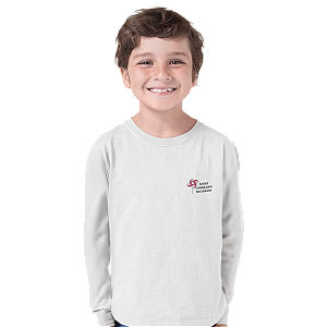 Camiseta Escolar Infantil 100% Algodão Manga Longa - EMEI Cassiano Ricardo