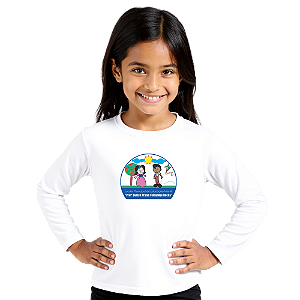 Camiseta Escolar Infantil 100% Poliéster M. Longa  EMEI Prof Denise Prates Fernandes Rocha
