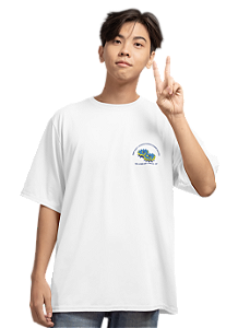 Camiseta Escolar Juvenil 100% Algodão Manga Curta - EMEFI Profª Leonor Pereira Nunes Galvão