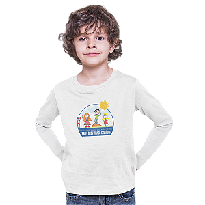 Camiseta Escolar Infantil 100% Poliéster Manga Longa - EMEI Profª Olga Franco Custódio