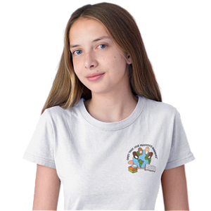 Camiseta Escolar Juvenil 100% Algodão - Manga Curta - EMEFI Prof. José Frederico Marques