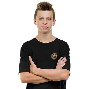 Camiseta Escolar Juvenil 100% Algodão Manga Curta Preto - E.E. Marilda Ferreira de Brito B. Pereira