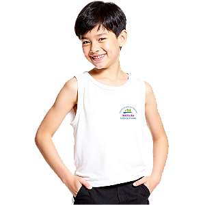 Camiseta Regata Infantil 100% Poliéster Manga Curta - CEDIN Drª Zilda Arns Neumann