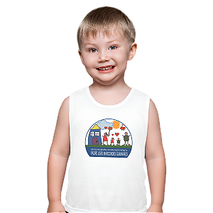 Camiseta Escolar Infantil 100% Algodão Regata - Padre João Marcondes Guimarães