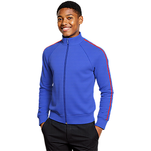 Blusa Helanca Escolar Juvenil com Friso Vermelho