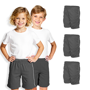 Kit 3 Bermudas Helanca Infantil