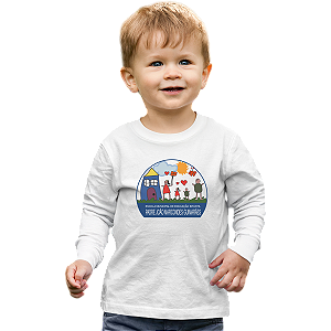 Camiseta Escolar Infantil 100% Algodão Manga Longa - EMEI Padre João Marcondes Guimarães