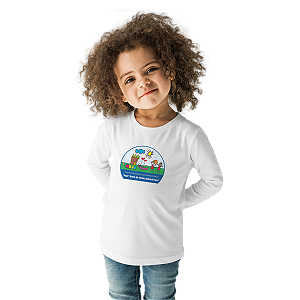 Camiseta Escolar Infantil 100% Algodão Manga Longa - CEDIN Profª Maria de Fatima Silverio Neri