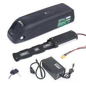 Bateria 48v 10,4Ah Trapezio Litio Nicoll Para Bicileta Eletrica Com Base e Carregador