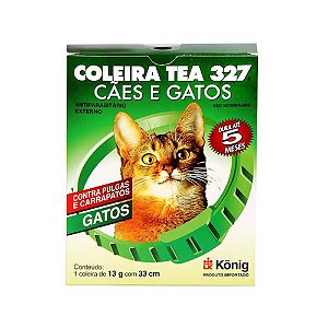 Coleira Tea Gato 33cm - Konig Antipulgas