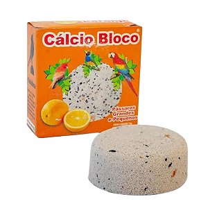 Calcio Bloco Passaros Laranja