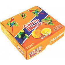 Calcio Bloco Passaros Laranja