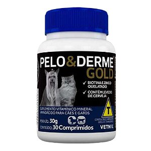 Pelo e Derme Gold 30cp Vetnil