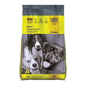 Racao Three Dogs Original Ad R.Med Gdes 10,1kg