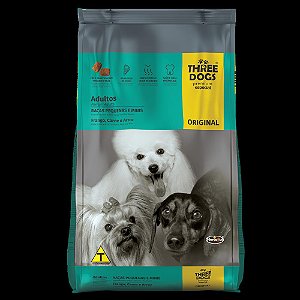 Racao Three Dogs Original Ad. Peq e Mini 15kg